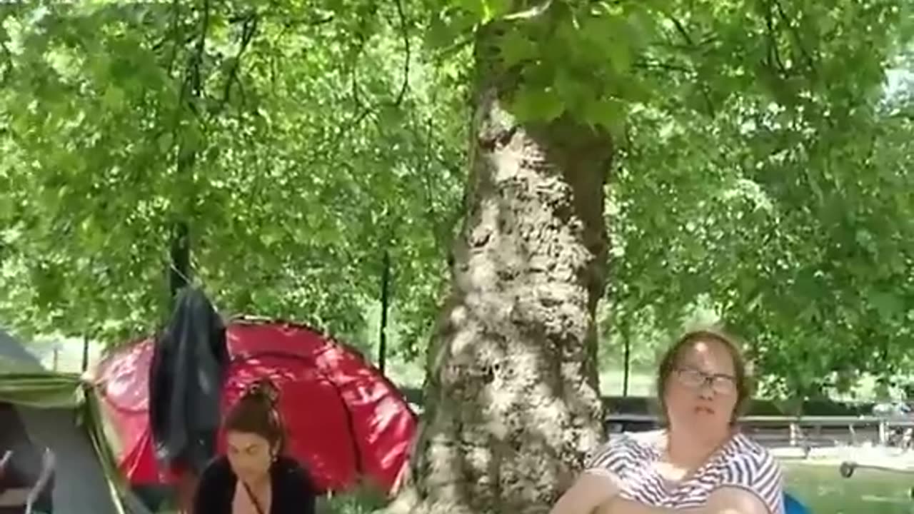 Hyde Park, London Migrant tent city