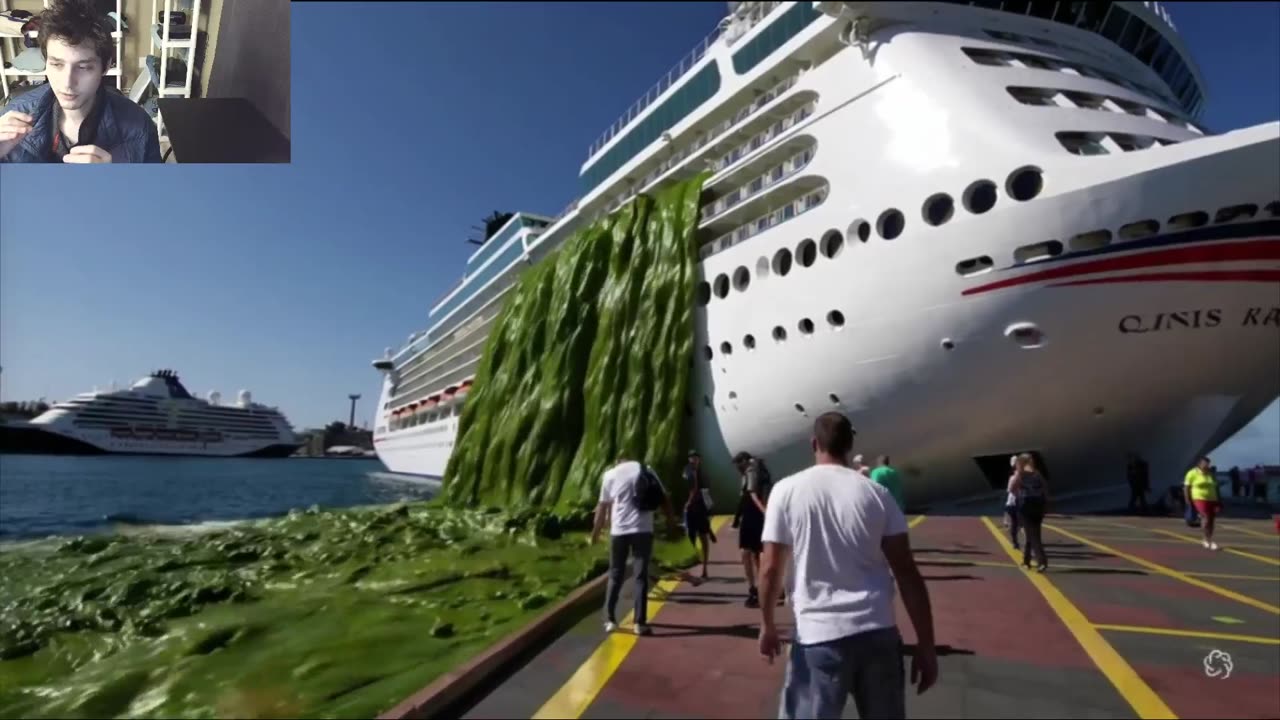 Outtake #1,120 Of The Large Green Slime Spill On A Cruise Ship Fake Funny Parody Video