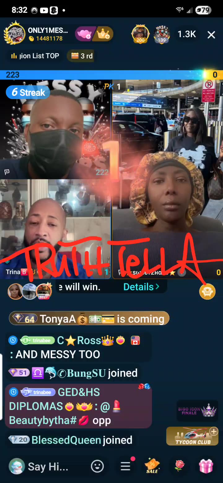 MESSY CALLER EVENING SHIT SHOW PT.2 STARTS OFF WITH TRINA B & LAQUON THEN MESSY CALLER TEAM PK