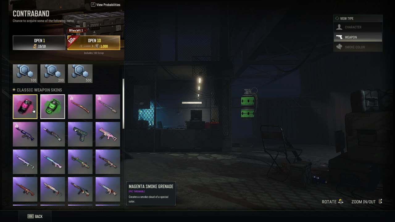Opening (gold) crates in PubG