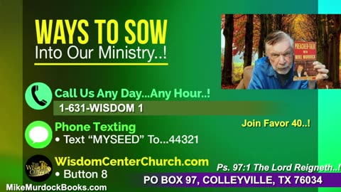 Re-Air: Wisdom Moments With Mike Murdock..!!!