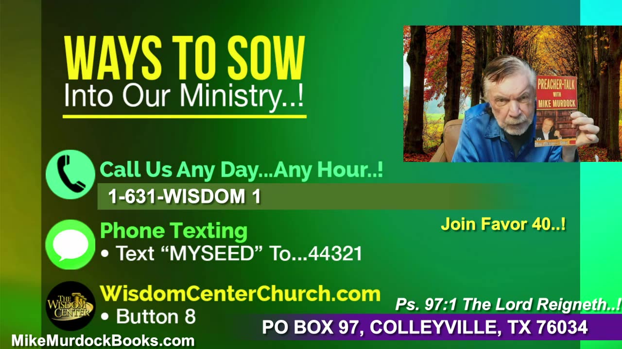 Re-Air: Wisdom Moments With Mike Murdock..!!!