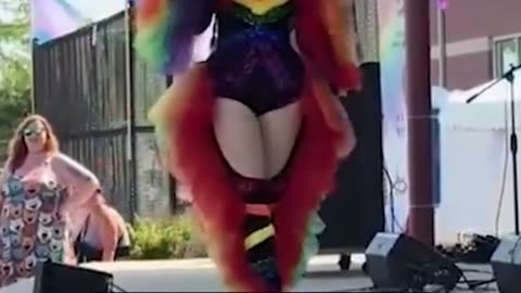Drag queen gives a disgusting speech in front of children