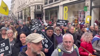 Massive crowds flood Londons streets to declare they WILL NOT comply with the “digital ID