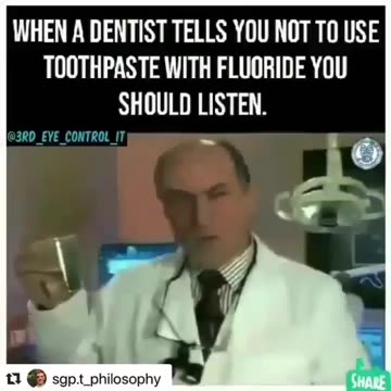Dentist tells you DO NOT use FLOURIDE