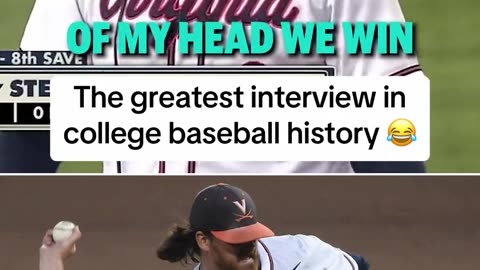 One of the greatest interviews in college baseball history