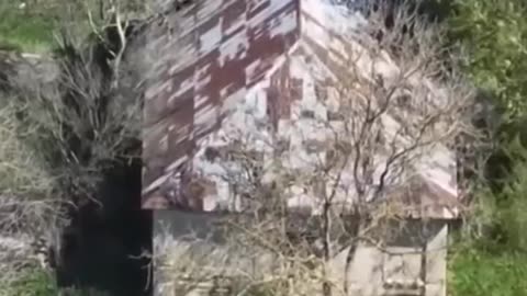 Ukrainian Drone Blows the Doors Off a Russian Outpost