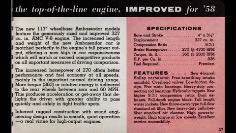 1958 Rambler Data Book No Sound, Historical Reference