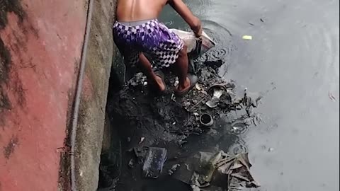 Rescuing a Puppy in a River