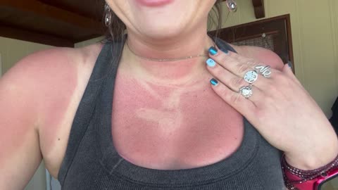 Crystal Necklace Leaves Unfortunate Tan Lines