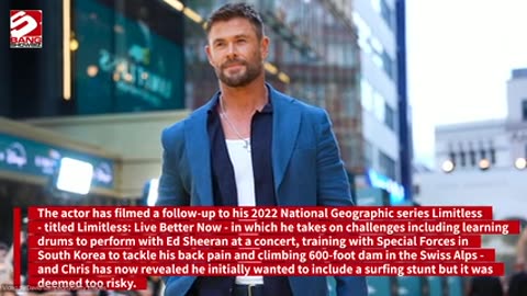 Chris Hemsworth was banned from surfing 40-foot wave