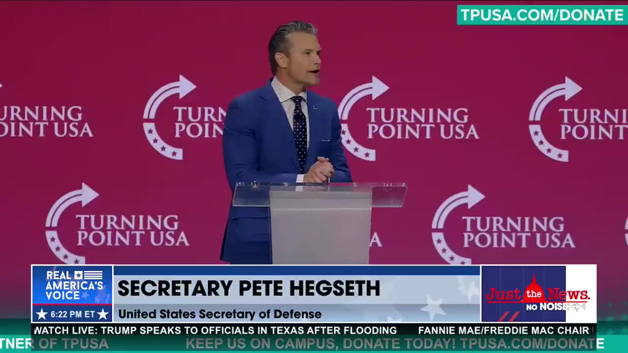 SEC. PETE HEGSETH WELCOMED WITH “USA” CHANT
