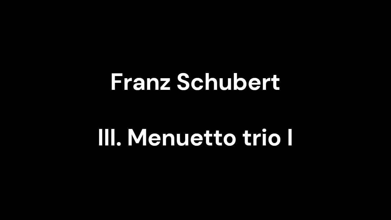 III. Menuetto trio I