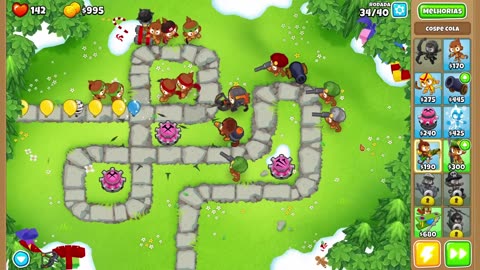Bloons TD 6 Ape Field Easy Round 34