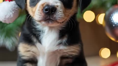 Little Christmas Dog Dance 🥰🥰 #fyp #dog