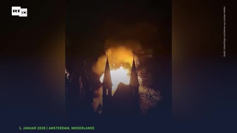 Denkmalgeschützte Vondelkirche in Amsterdam vollständig ausgebrannt