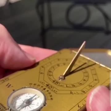 ANTIQUE SUNWATCH COMPASS AND SUNDIAL