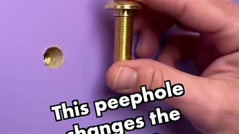 He shows the peephole and the room transforms! #viral #shorts #justin