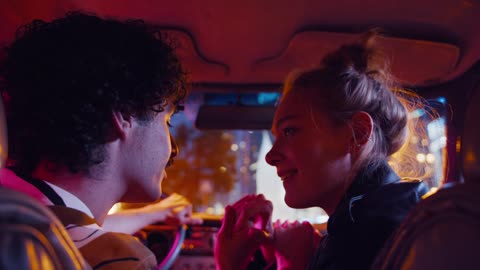 Couple Talking while Inside the Car, Lovers talk