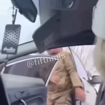 A desperate victim fleeing Dictator Zelenskys abduction squad pleads with a passerby to help him