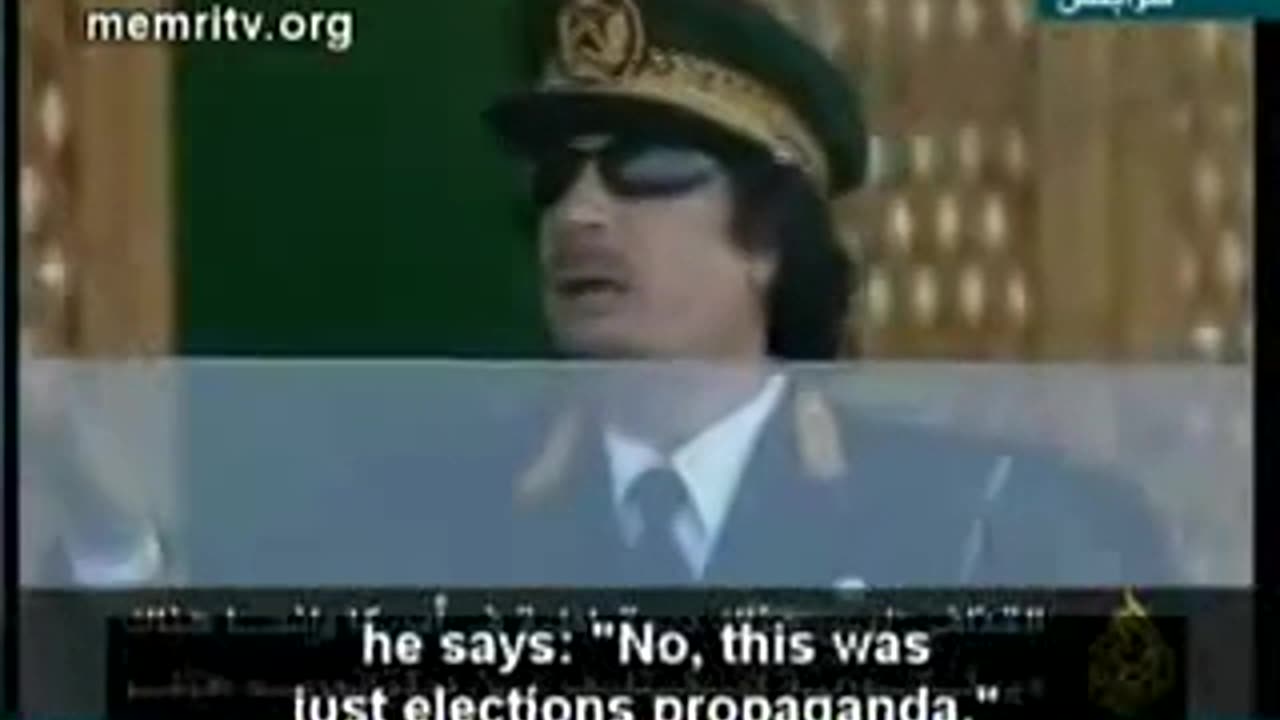 Former Libya Leader Muammar Gaddafi gives many comms good for today