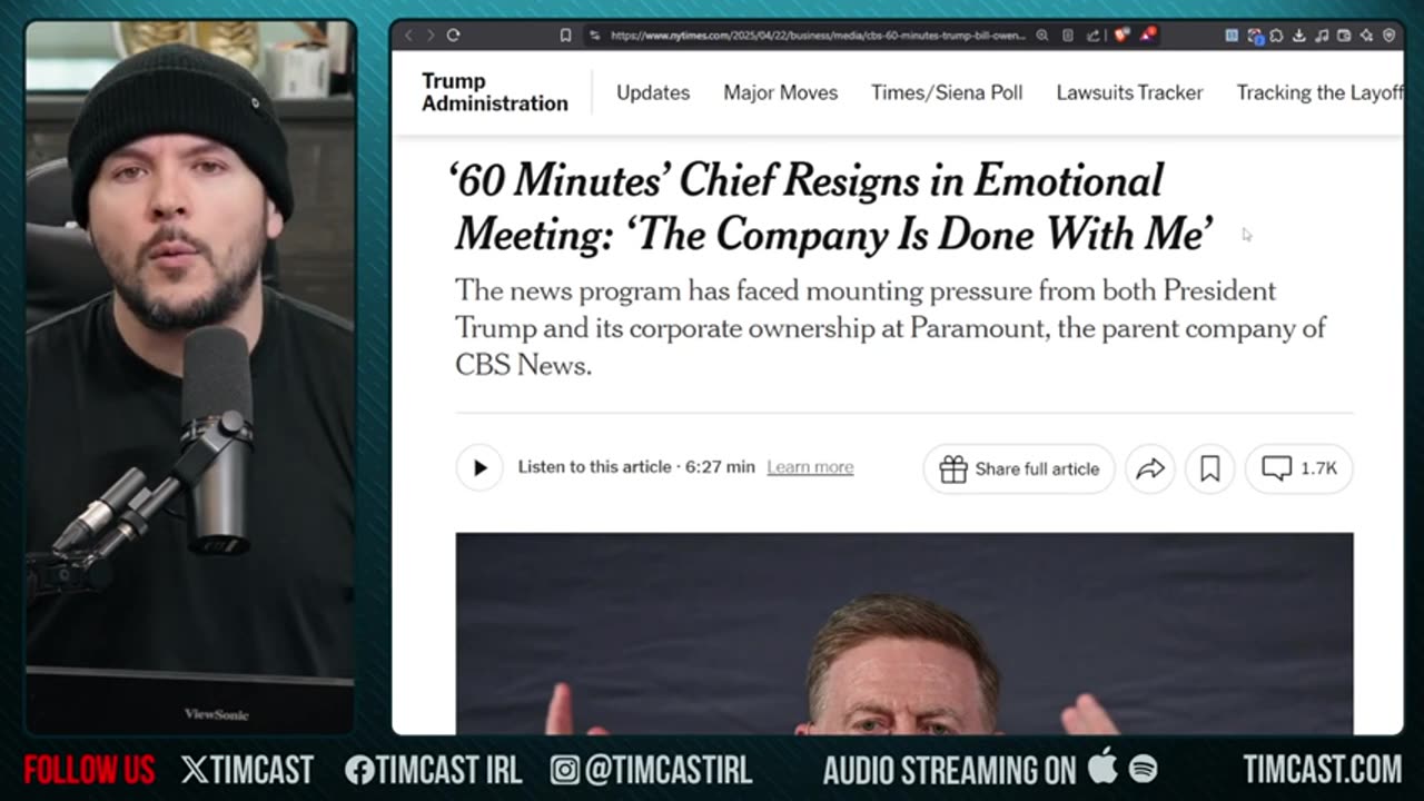 CBS 60 Minutes GOES ROGUE, FURIOUS After Trump $20B Lawsuit Forces RESIGNATION