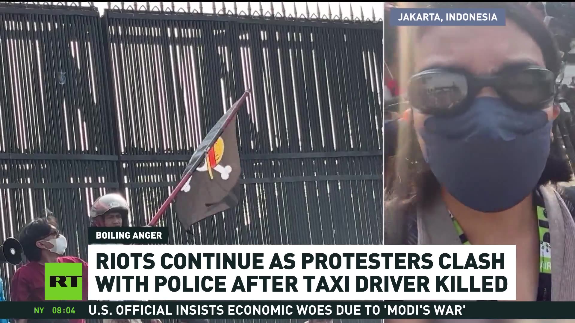 Protests in Indonesia escalate after taxi driver killed