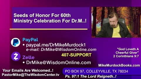 Thurs. Aug. 14 - Mike Murdock School of Ministry...!!!