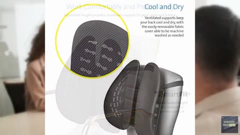 Kensington SmartFit Conform Back Rest - Ergonomic & Height Adjustable Lumbar Sup