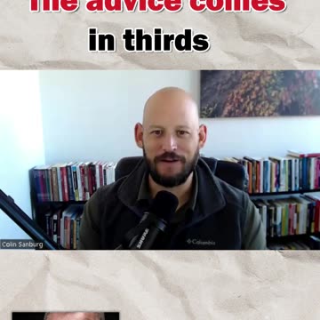 The advice comes in thirds