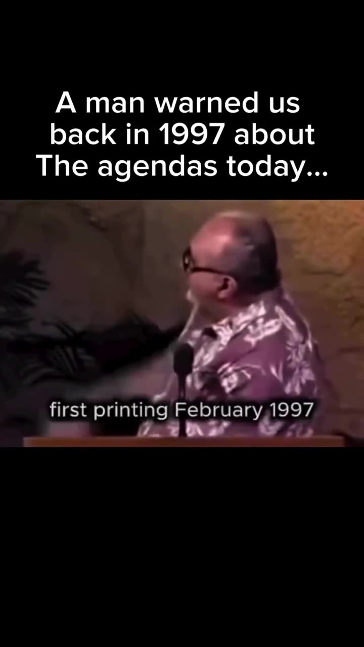 A MAN WARNED US BACK IN 1997 ABOUT THE AGENDAS TODAY...