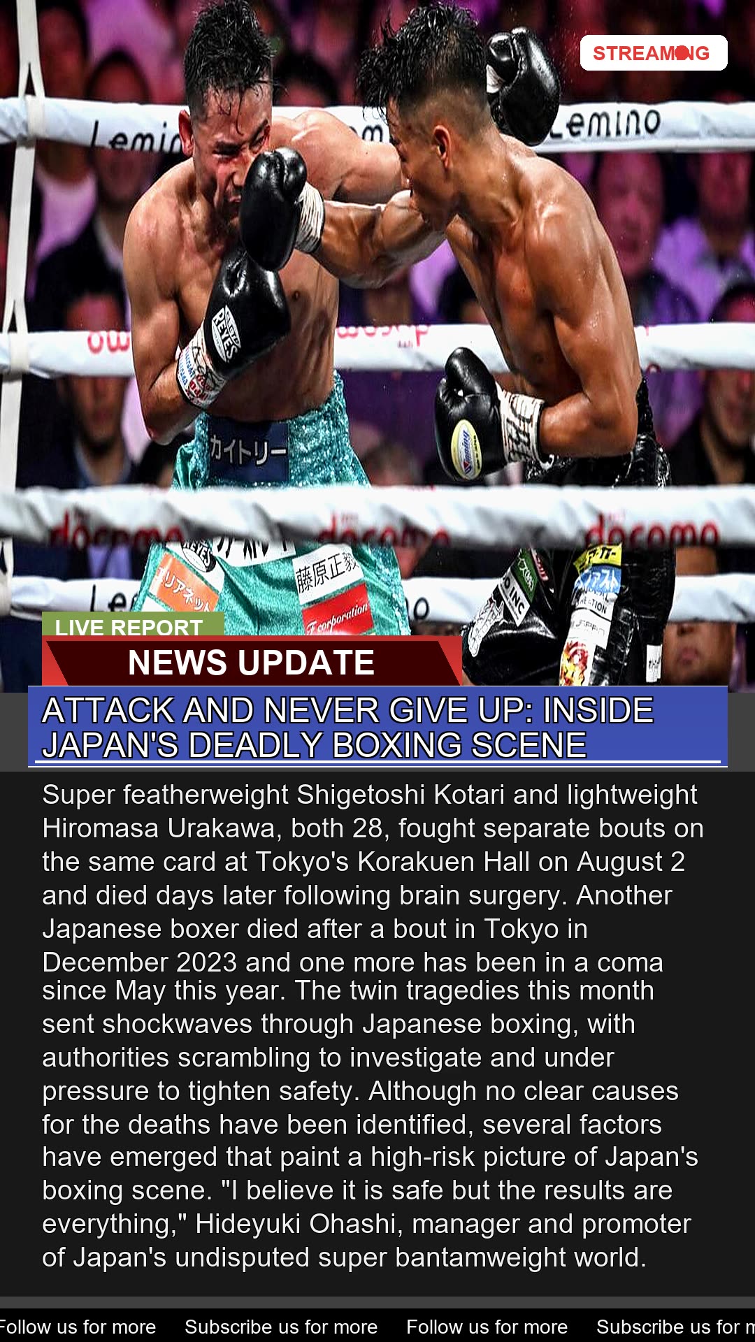 Attack and Never Give up Inside Japans Deadly Bo