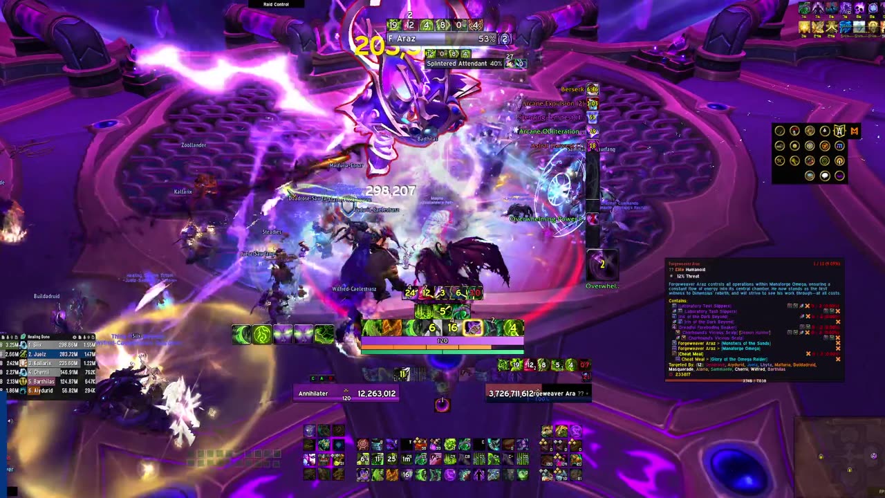 Raid night for the guild WOW