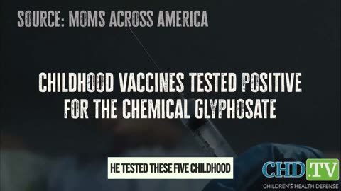 🚨 FIVE childhood vaccines ALL test positive for glyphosate