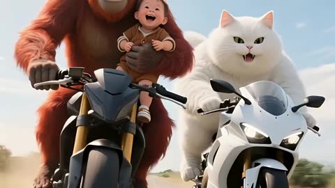 Brave White Cat
