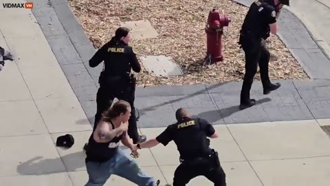 Man Successfully Defeats Three Cops Who Are Trying To Arrest Him!!!