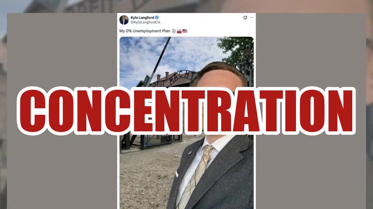 Fact Check: Cal. Governor Candidate Kyle Langford DID Post Auschwitz Photo as '0% Unemployment Plan'