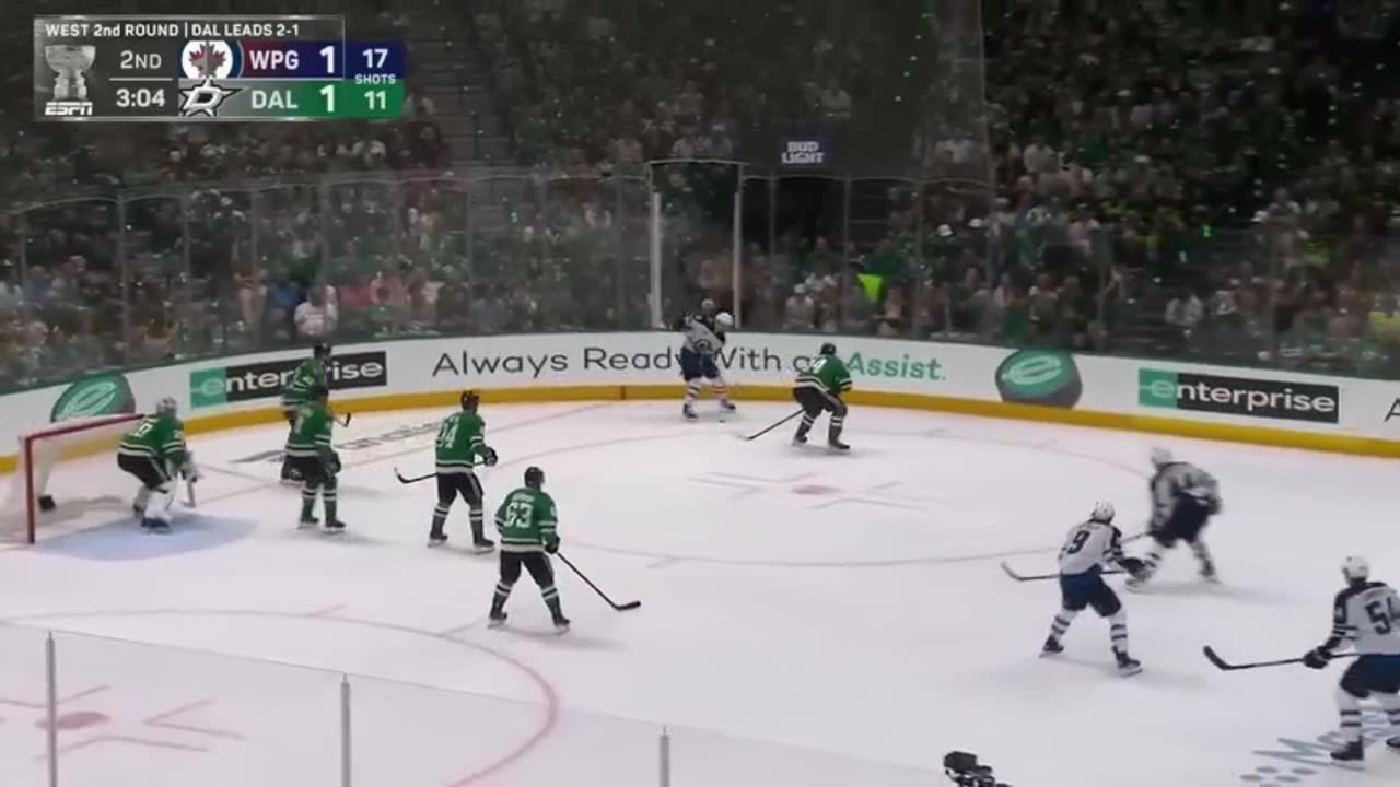 US Sports Ice Hockey Feat. NHL Playoff Highlights Jets vs. Stars Gm 4