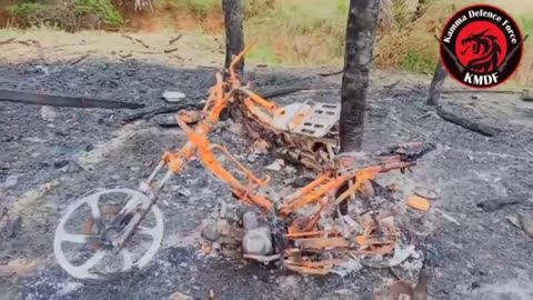 🔥🏚️ Myanmar Conflict | Kamma Fighters Assess Burned Camp After Junta Attack | RCF