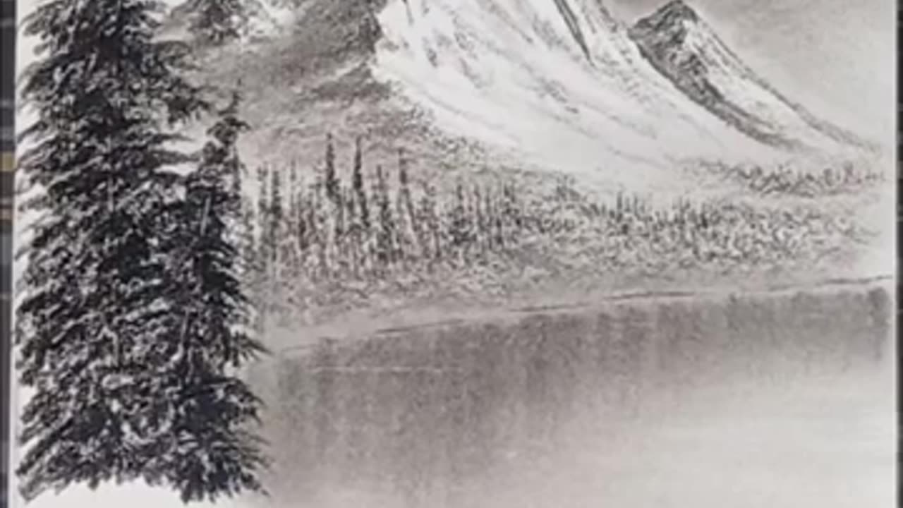 Simple way landscape drawing with pencil step by step.