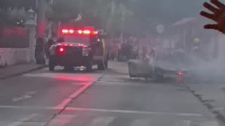 Bomberos en incendio en Manga