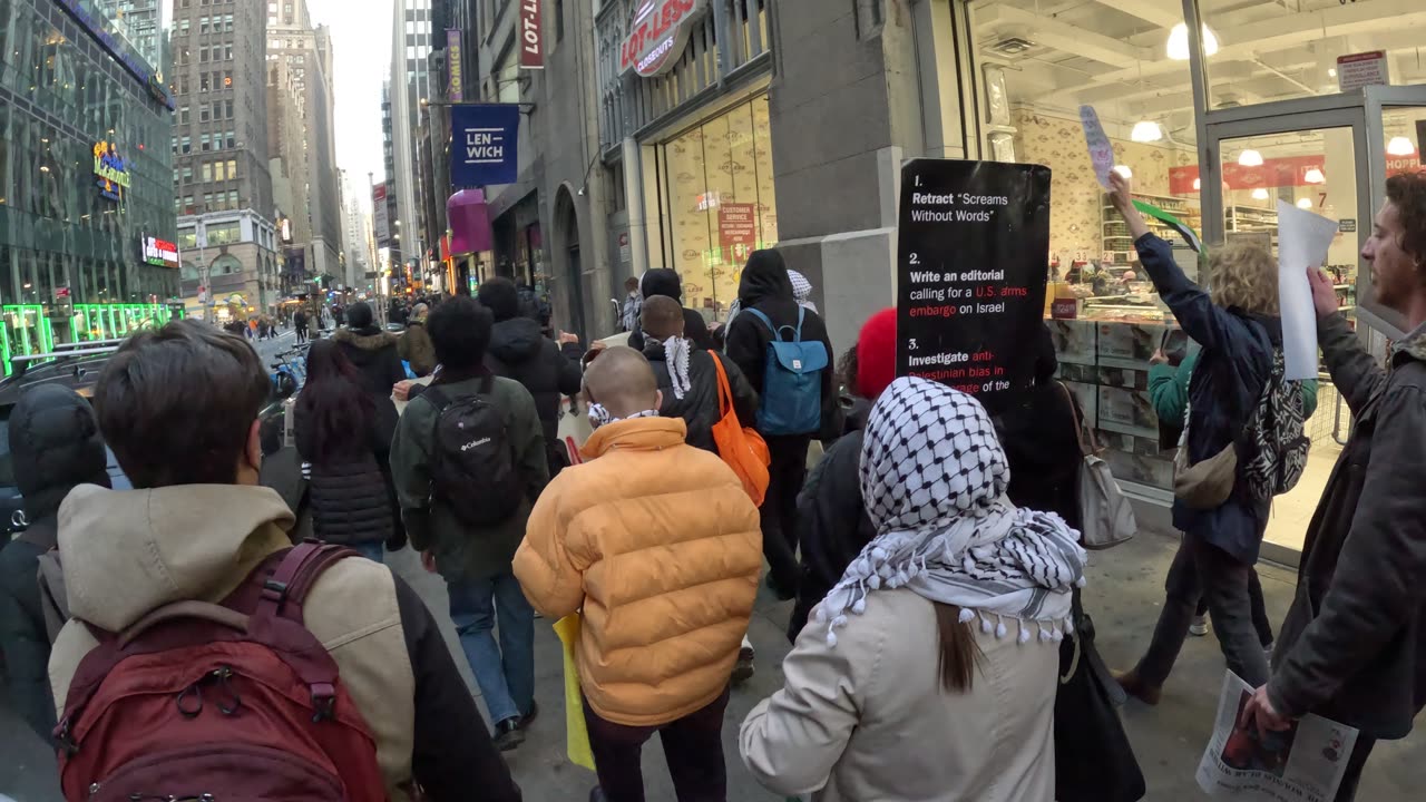 March in New York City for brave Palestinian journalist HOSSAM SHABAT.