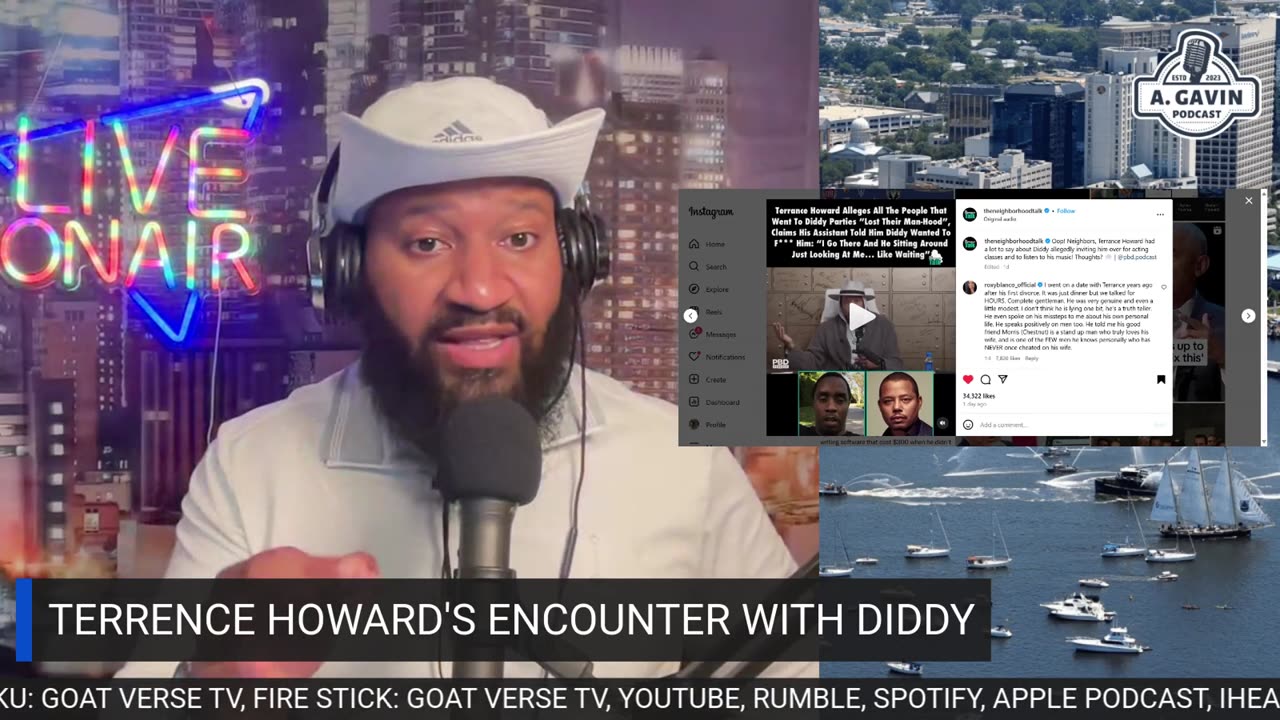The Arrington Gavin Show "TERRENCE HOWARD'S ENCOUNTER WITH DIDDY"