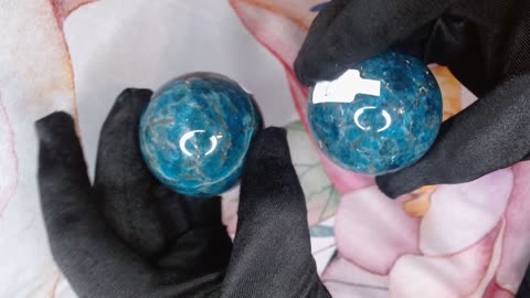 Pretty Blue Apatite Smaller Spheres - Choose Your Own Crystal Gemstone Collection