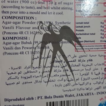 Promoting agar agar product