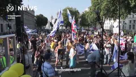 'Israel' supporters march in London against UK recognizing Palestinian state