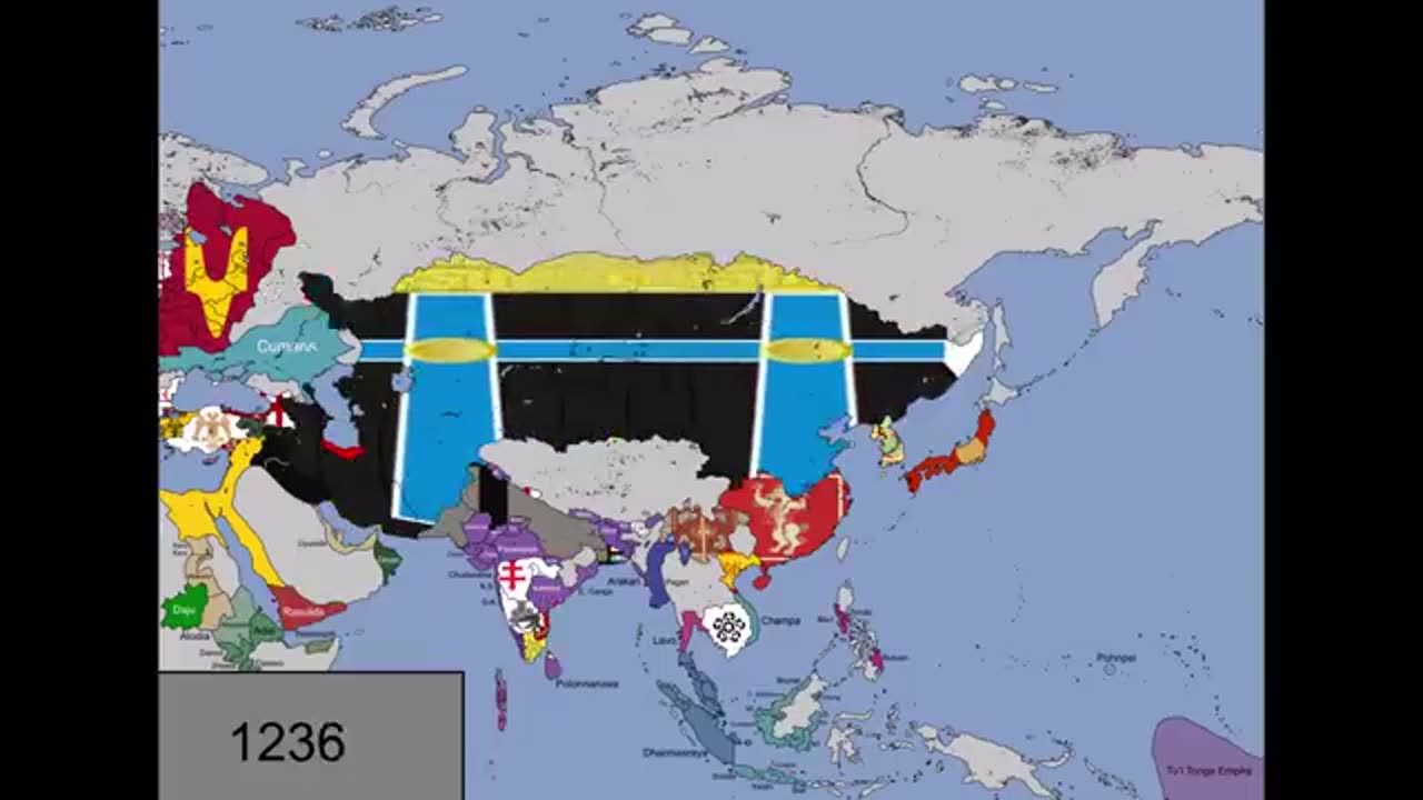 History of Asia in Flags : Every Year