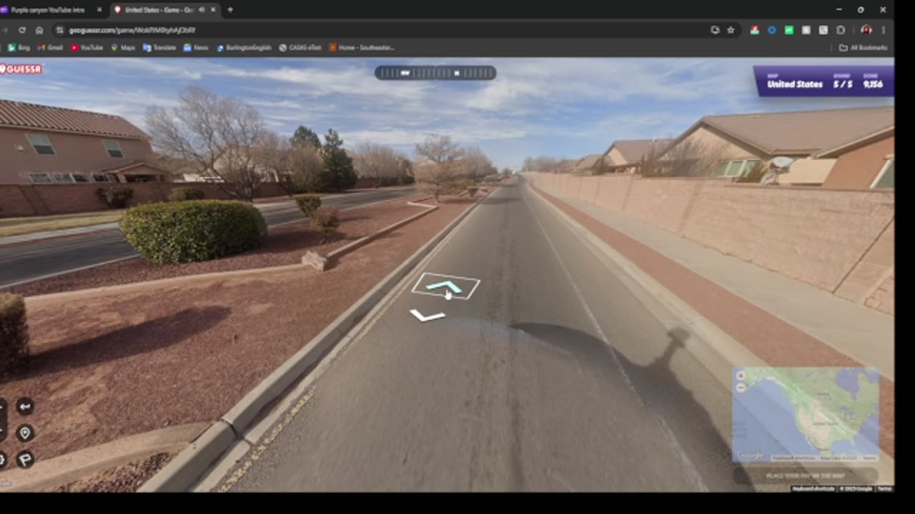 Doing Geoguesser at allot of towns and areas and so on