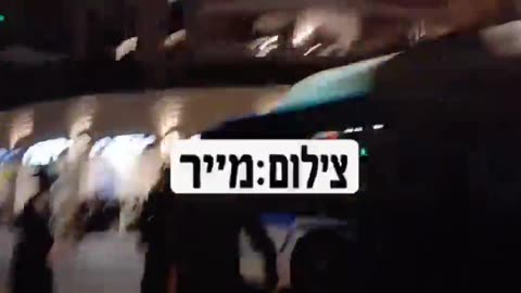 Jews protesting in the streets of Jerusalem are run over by a bus.