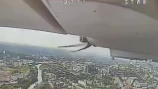 ‼️ Another video interception. Russian UAV attacked Sumy administration.